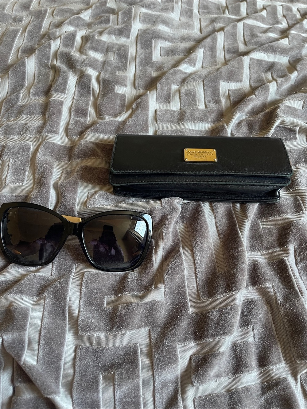 Dolce & Gabana gold edition Black Sunglasses with Matching Black Case